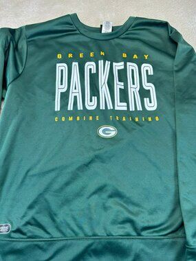 NFL Mens Green Bay Packers Combine Training Green Sweatshirt XL Polyester